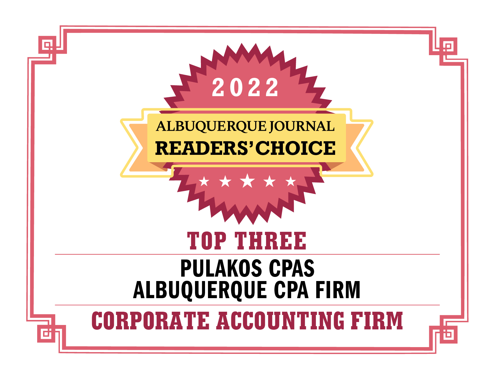 Albuquerque Journal Readers' Choice Award