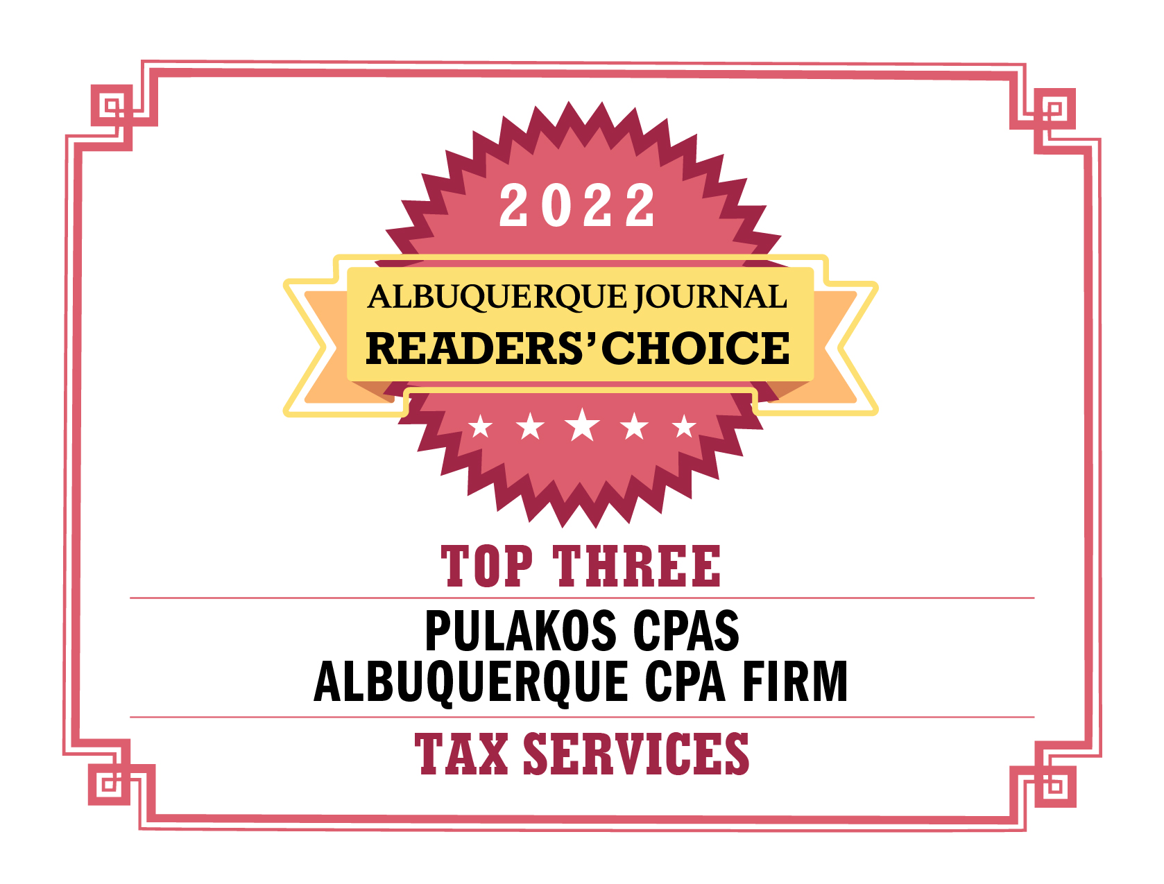 Albuquerque Journal Readers' Choice Award